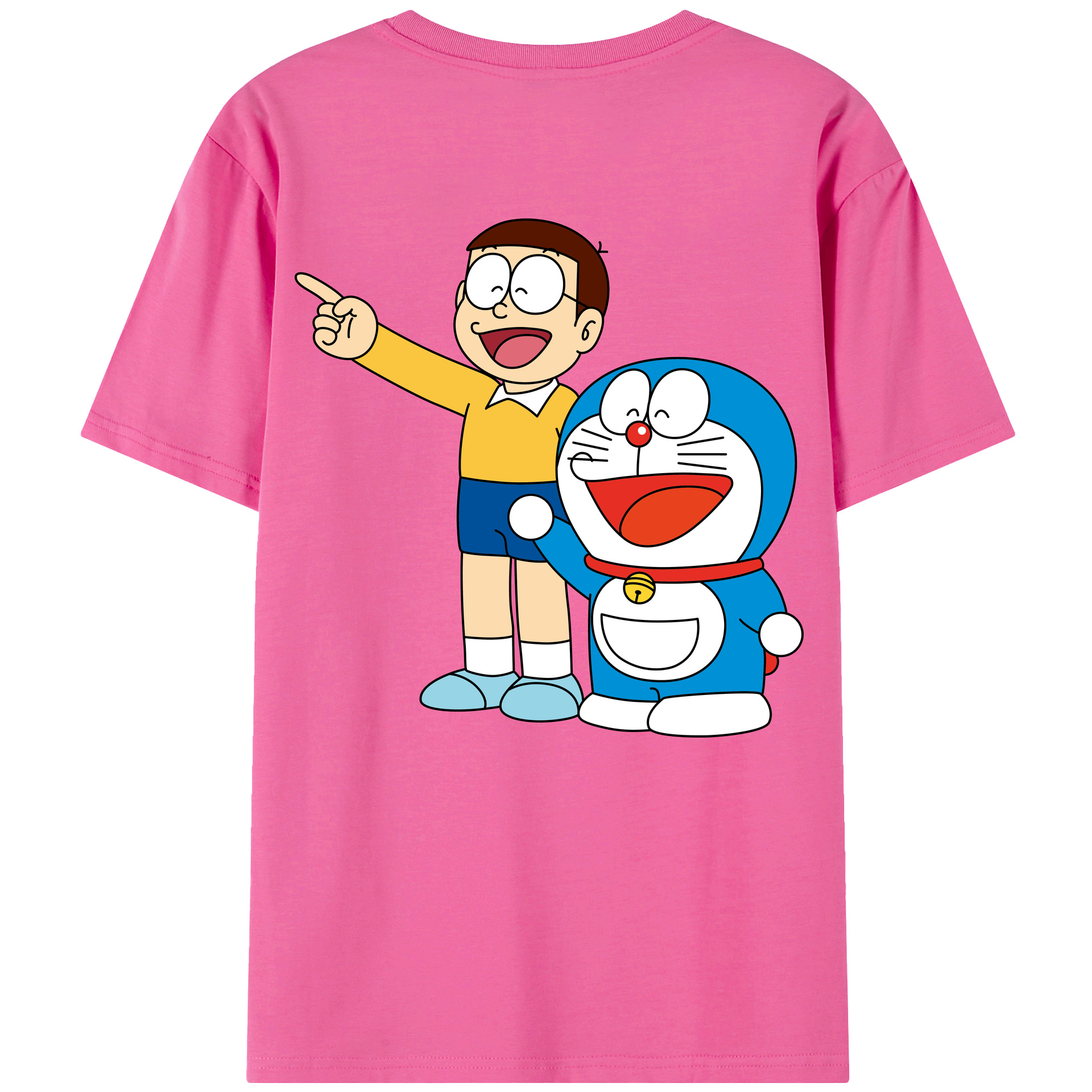 （画像用） ドラえもん 野比 のび太 Doraemon Nobita Nobi レディース半袖Tシャツ(バックプリント)